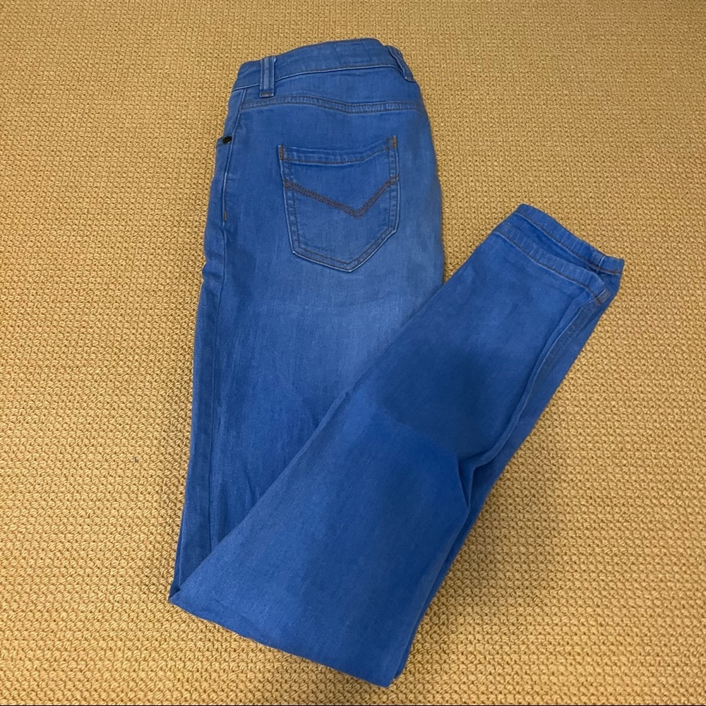 Bright blue jeans - color looks exactly like the first picture